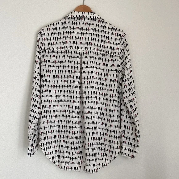 Jane and Delany birds on a wire button down shirt - Picture 3 of 7